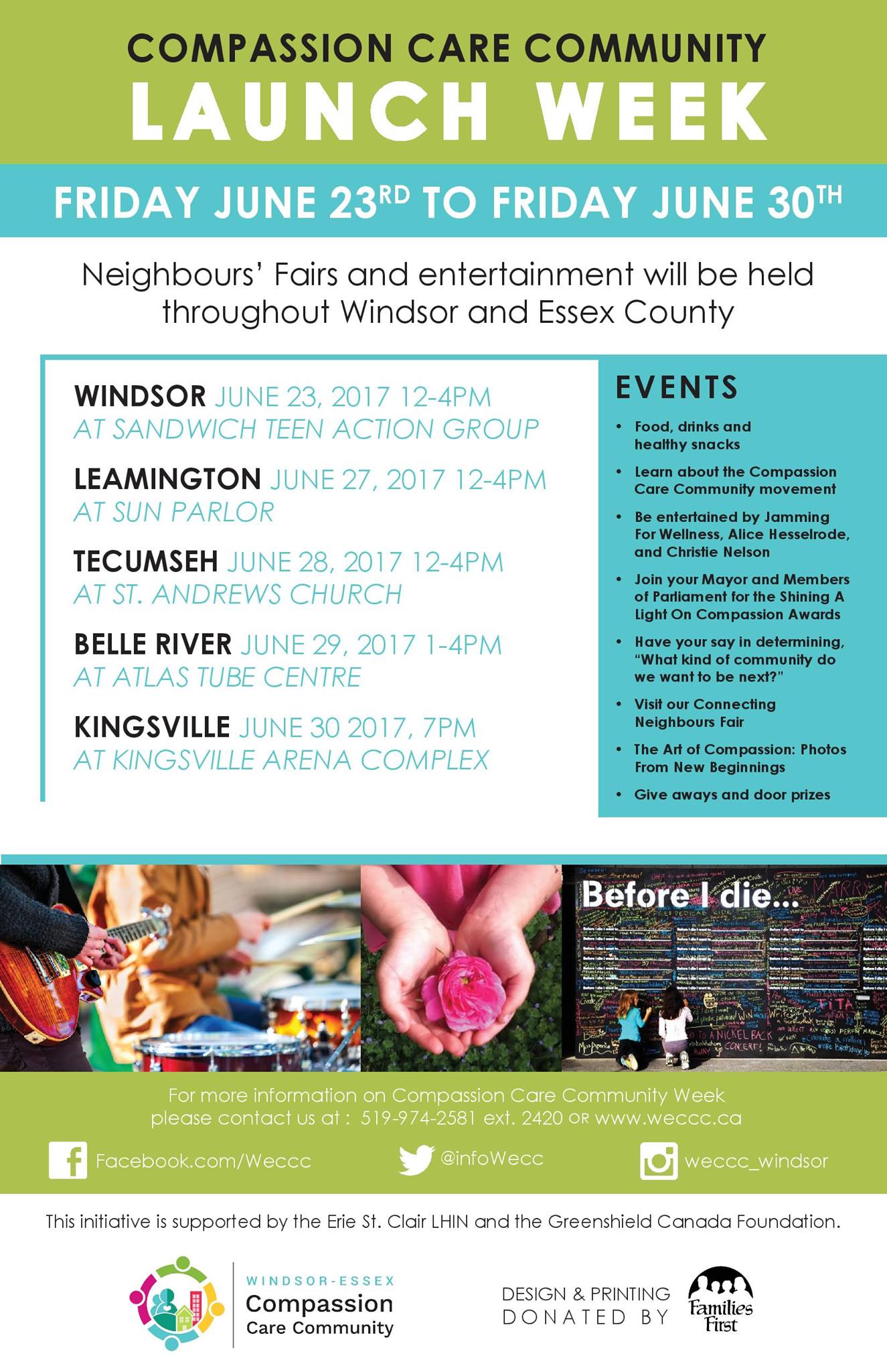 Windsor Essex Compassion Care Community Launch Week